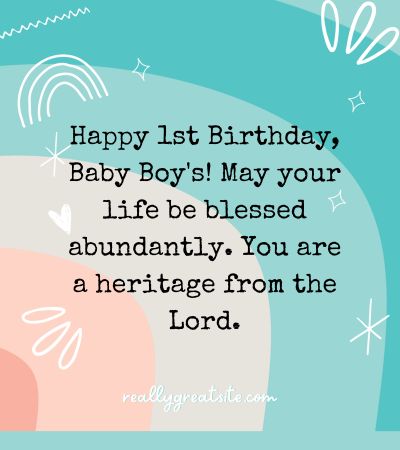 1st birthday wishes for baby boy bible verse
