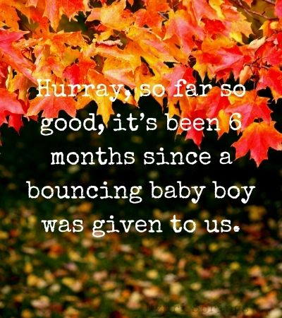 6 Month Birthday Wishes for My Baby Boy