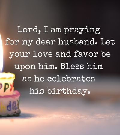 Birthday Prayer for Husband with Love