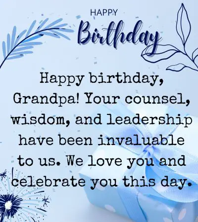 Birthday Wishes for Grandpa Religious