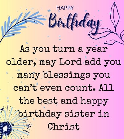 Birthday message to a Sister in Christ