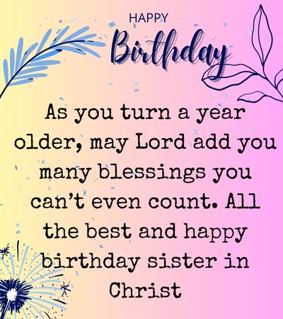 Birthday message to a Sister in Christ
