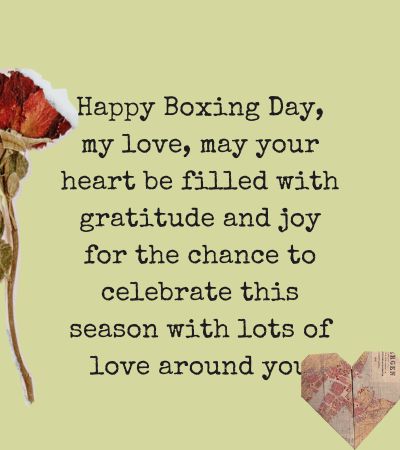 Boxing Day Message to My Love