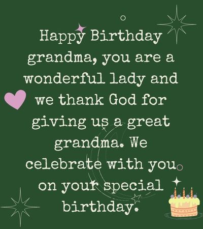 Christian Birthday Message for Grandma