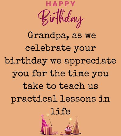 Christian Birthday Message for Grandpa