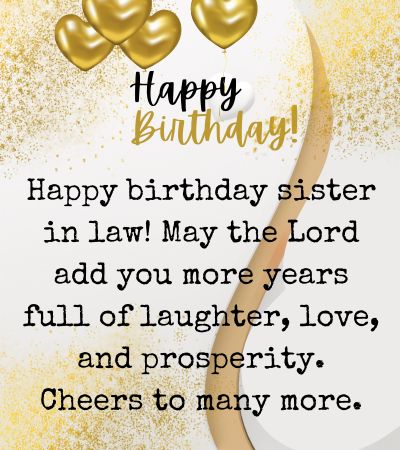 Christian Birthday message for Sister-In-Law