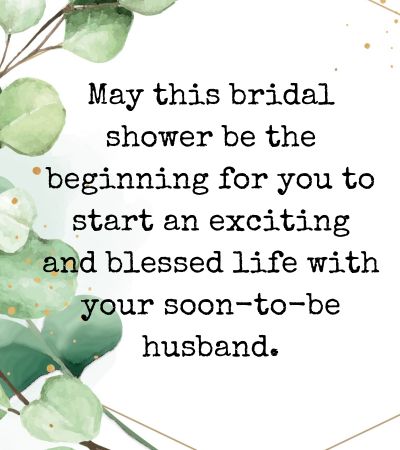 Christian Bridal Shower message