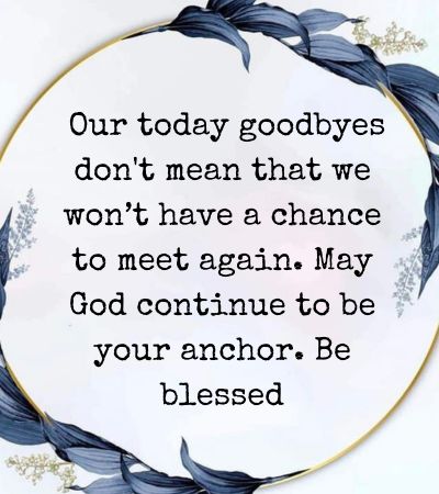 Christian Goodbye Message