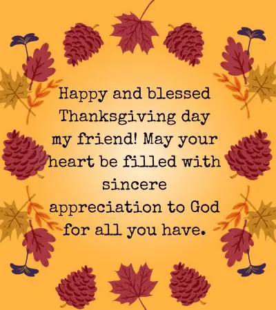 Christian Thanksgiving Messages to Friends