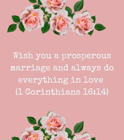 Christian Wedding Wishes with Bible Verse