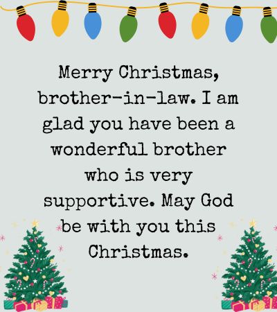 Christmas Message for Brother in Law