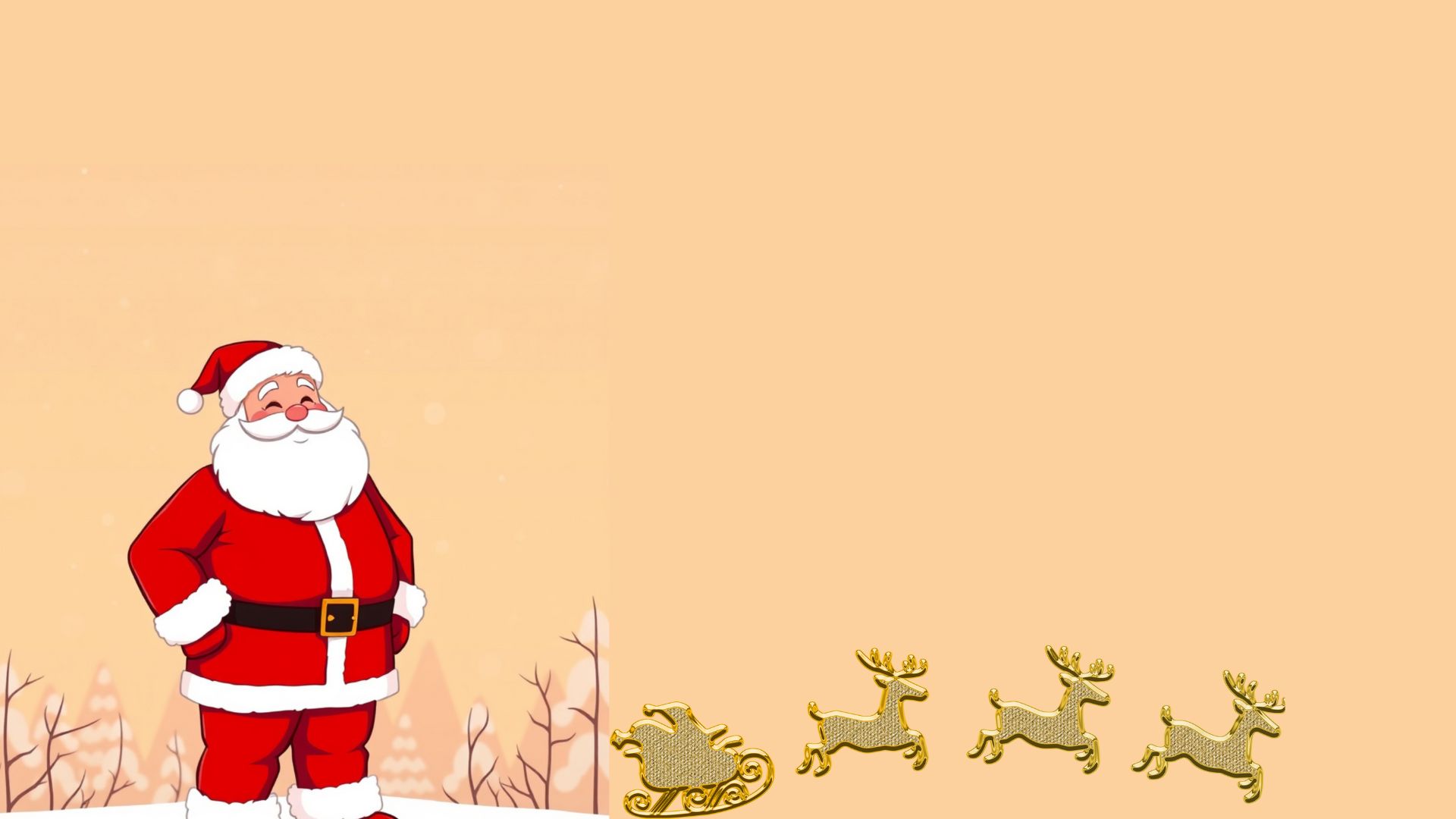 Christmas background with santa for editing