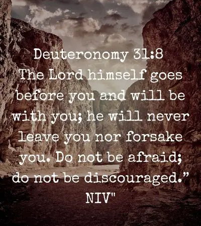 Don’t Be Afraid God Is with Bible Verse