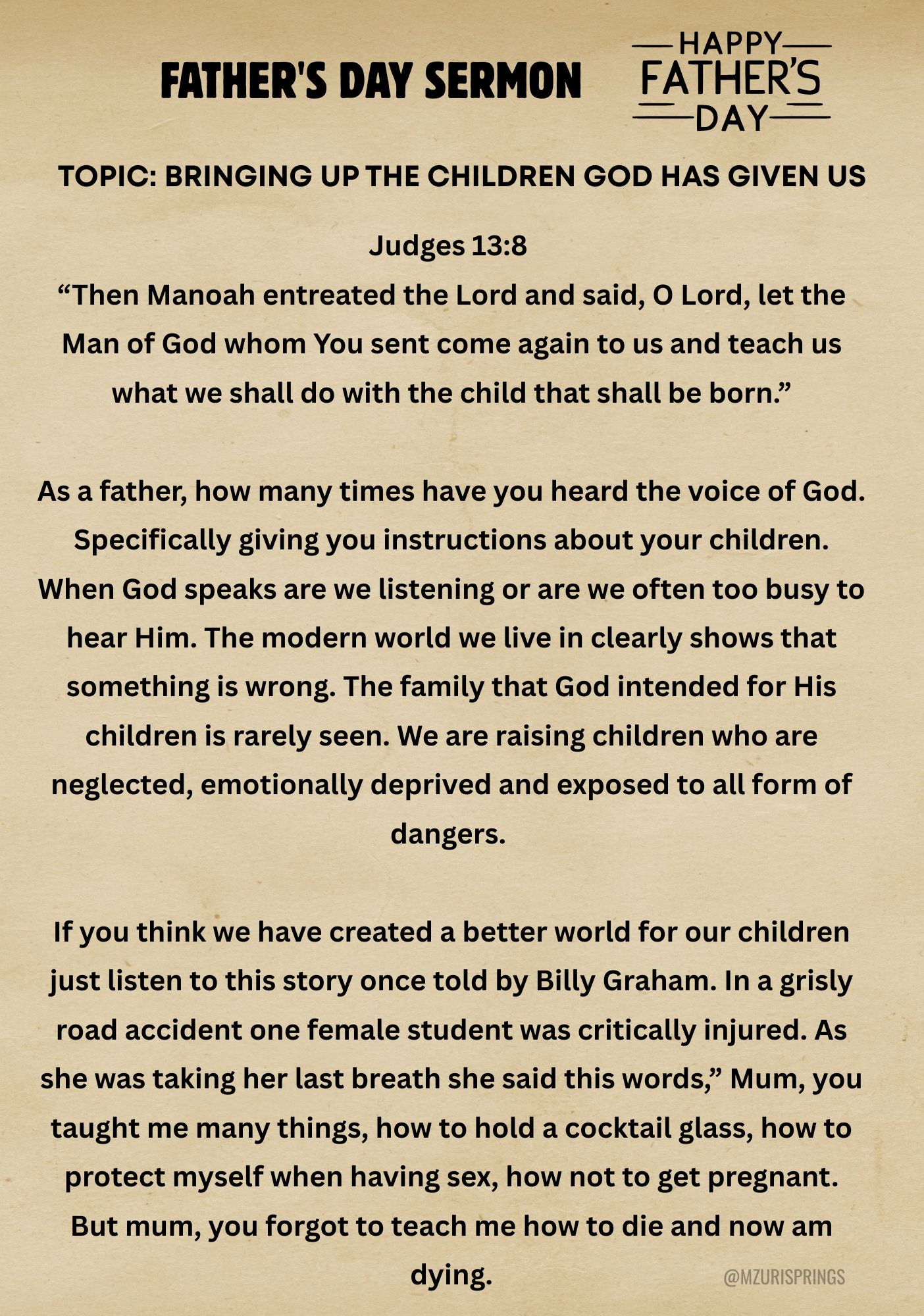 Father's Day Sermon