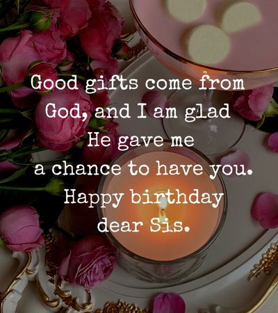 Free Religious Birthday Wishes for Sister