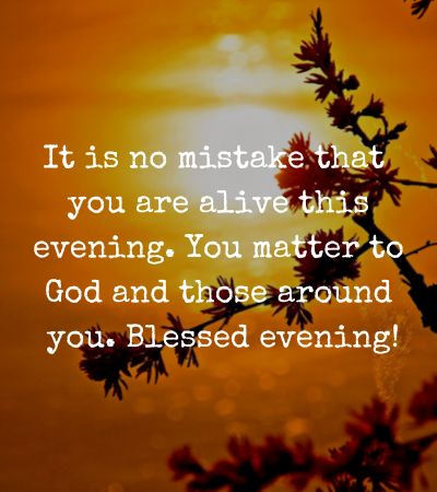 Good Evening Blessing Message