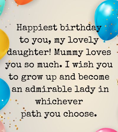 Heart Touching Birthday Wishes for Baby Girl From Mother