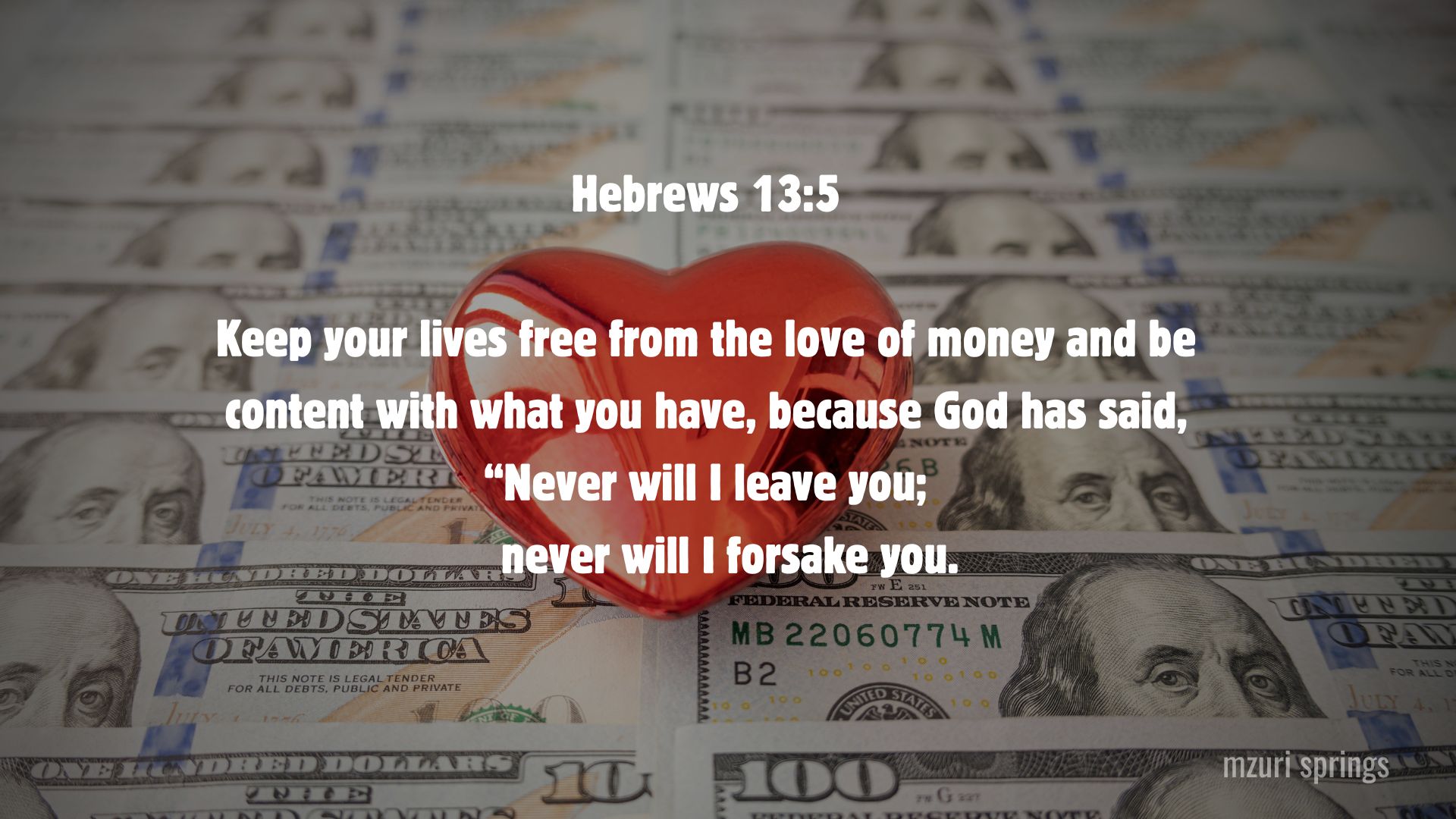Hebrews 13:5