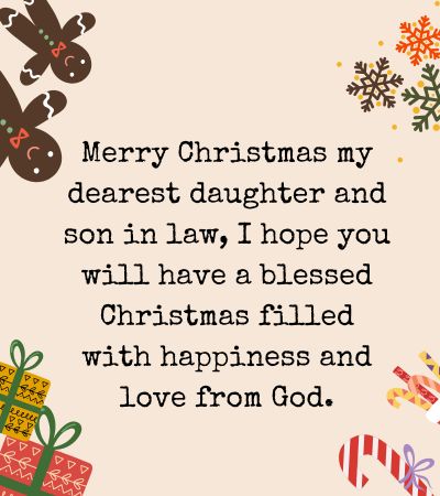 Merry Christmas Daughter and Son-in-Law Messages
