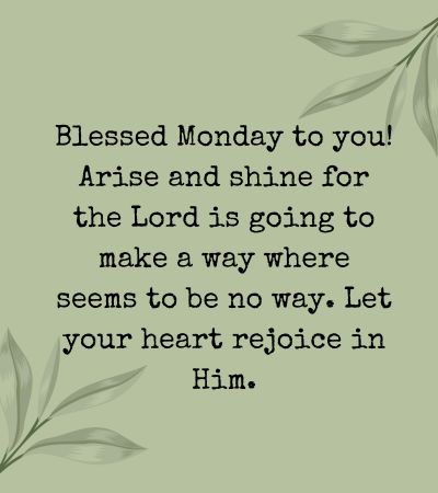 Monday Morning Blessings and Prayers
