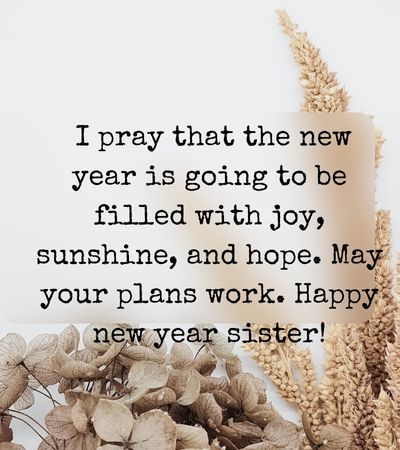New Year Message for Sister