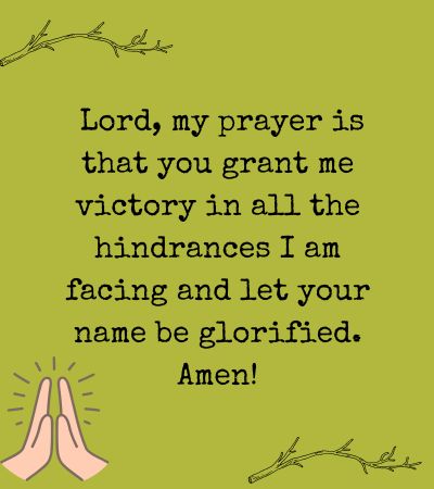 Prayer Against Hindrances to Breakthrough