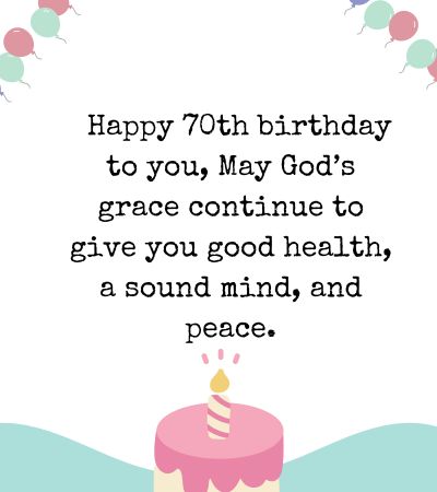 Religious 70th Birthday messages