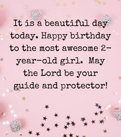 Religious Birthday Wishes for 2 Years Old Girl