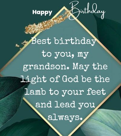 Religious Birthday Wishes for Grandson