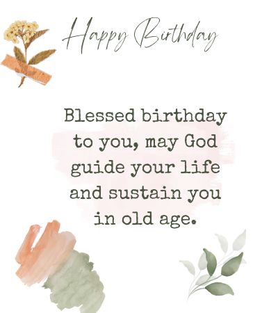 Religious Birthday Wishes for an Old Person