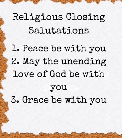 Religious Closing Salutations