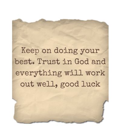 Religious Good Luck Messages