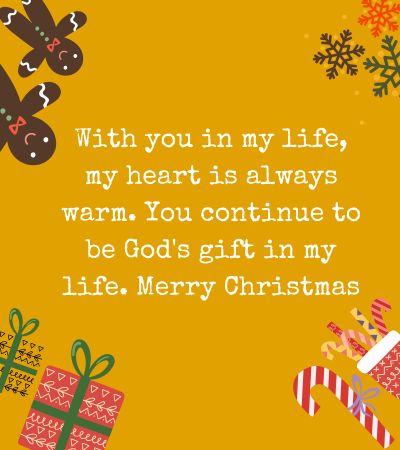 Romantic Christian Merry Christmas Wishes for Wife