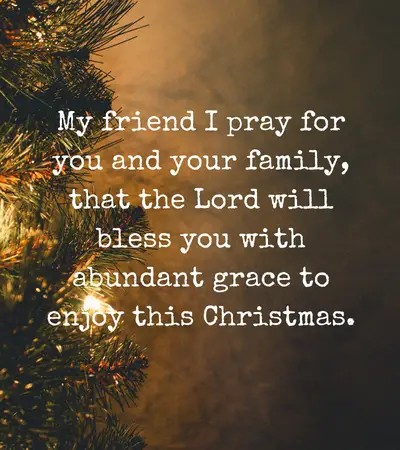 Short Christmas Prayer For Friends