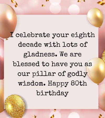 Spiritual 80th Birthday Wishes
