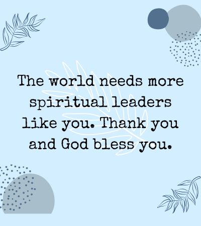 Thank You Message to A Spiritual Leader