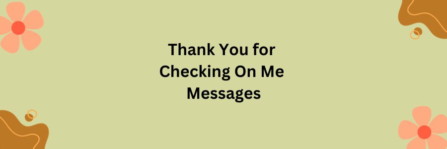 Thank You for Checking On Me Messages