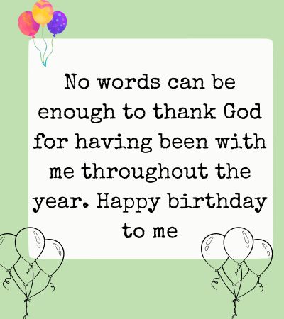 Thanking God Heartfelt Birthday Wishes to Myself