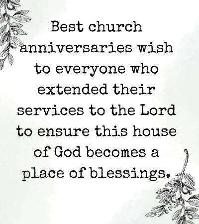 appreciation message for church anniversary