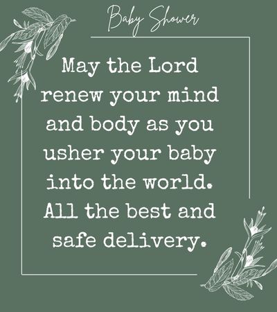 baby shower card message religious