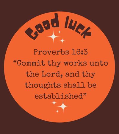 bible verses about wishing good luck