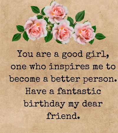 birthday wishes to good friend girl