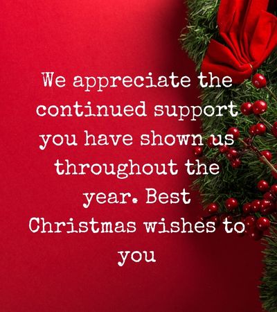 business christmas wishes to clients