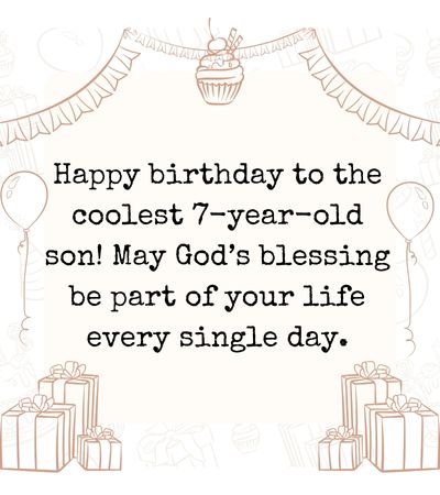christian birthday wishes for 7-year old boy