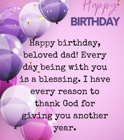 christian happy birthday message to dad