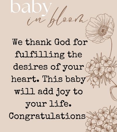 christian message for baby shower