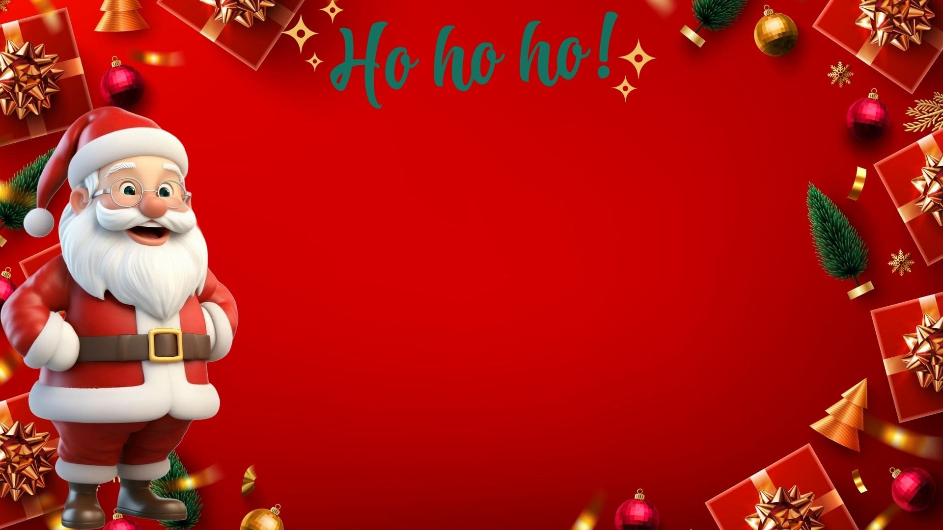 christmas background with santa for messages