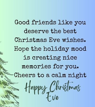 christmas eve message to friends