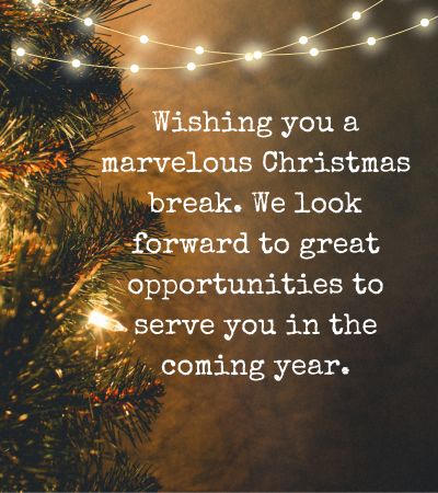 christmas message for valued customers