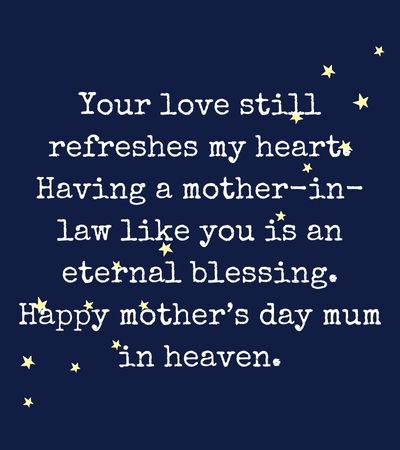 happy mothers day mother in law in heaven